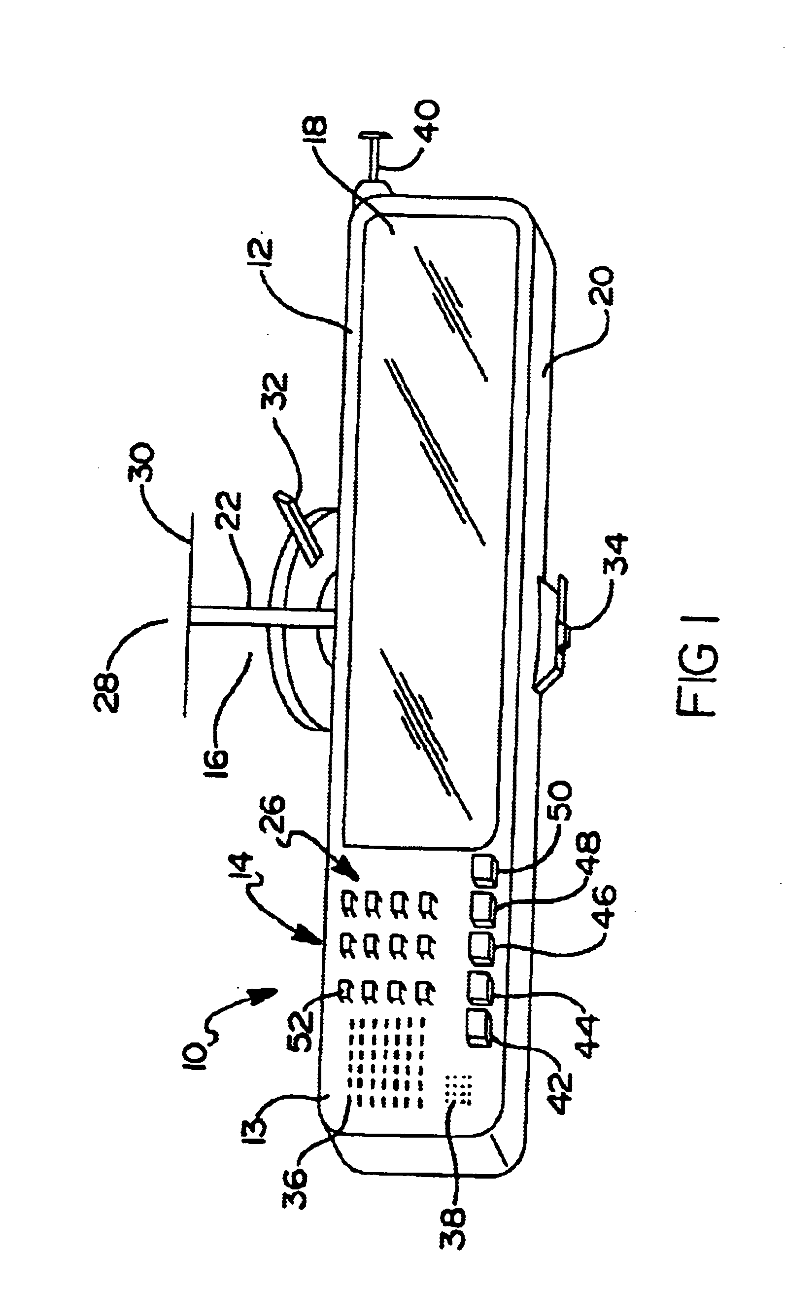 Combined rear view mirror and telephone