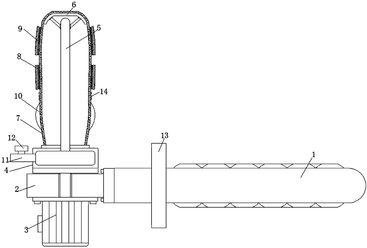 Device for removing scale on inner side wall of direct drinking water faucet port