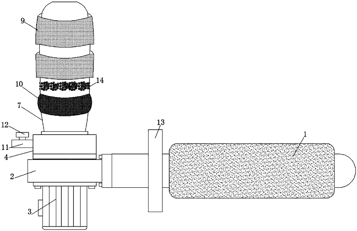 Device for removing scale on inner side wall of direct drinking water faucet port