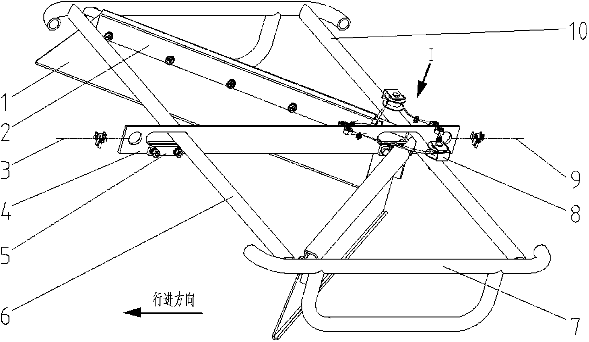 Multilayer scraper-type excrement-cleaning machine turned by rope