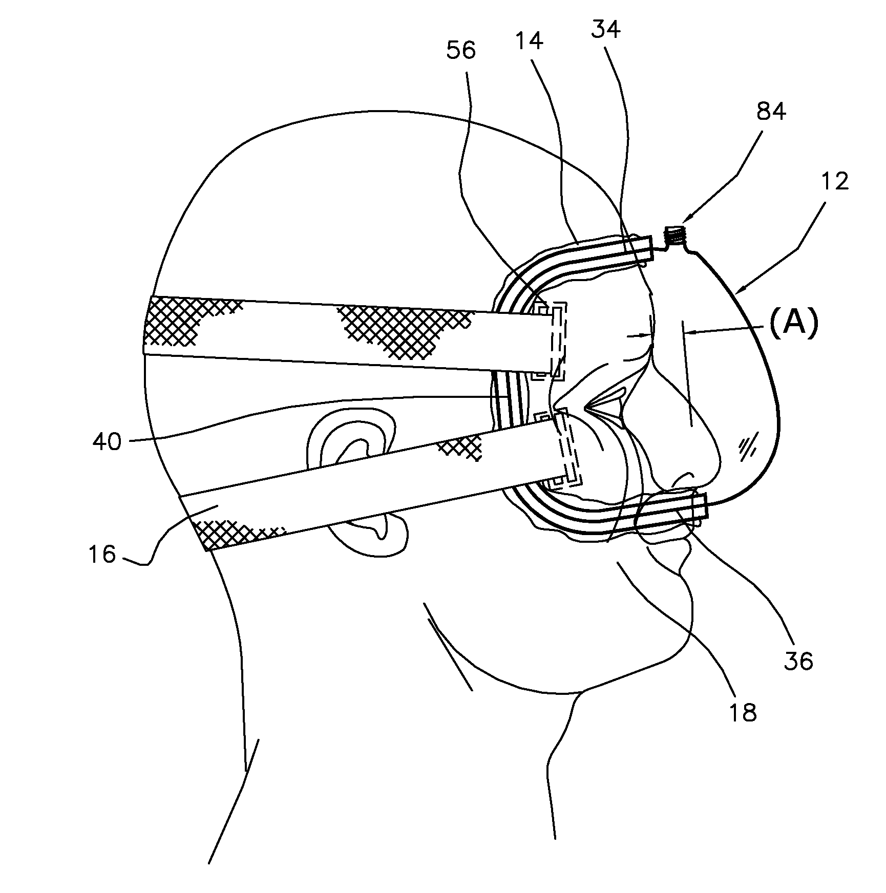 Periphery view mask and remote breathing assembly