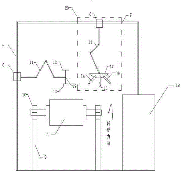 Surfacing welding method for abraded large roll shaft