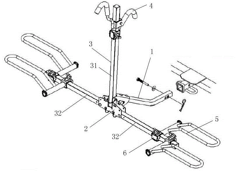 Vehicle-mounted bicycle all-around fixing bracket