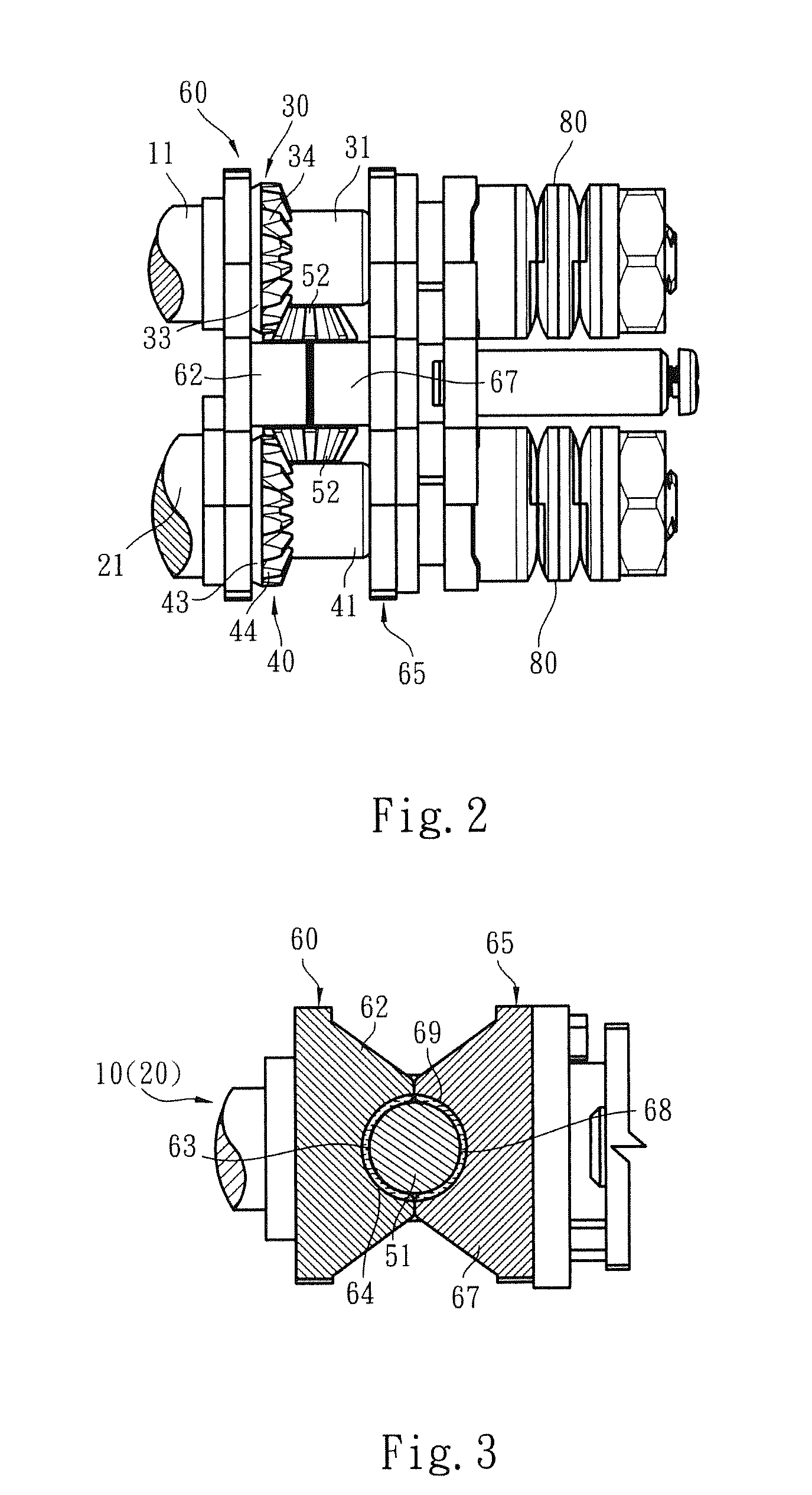 Dual-shaft synchronous transmission fixing device