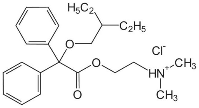 Synthesis method of dinaverine hydrochloride