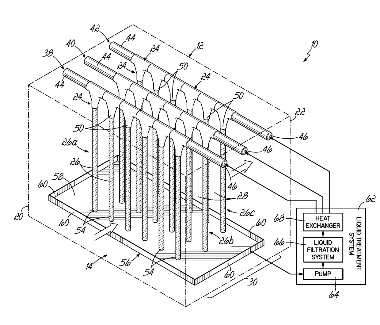 Sieve array and precipitator device and method of treating exhaust