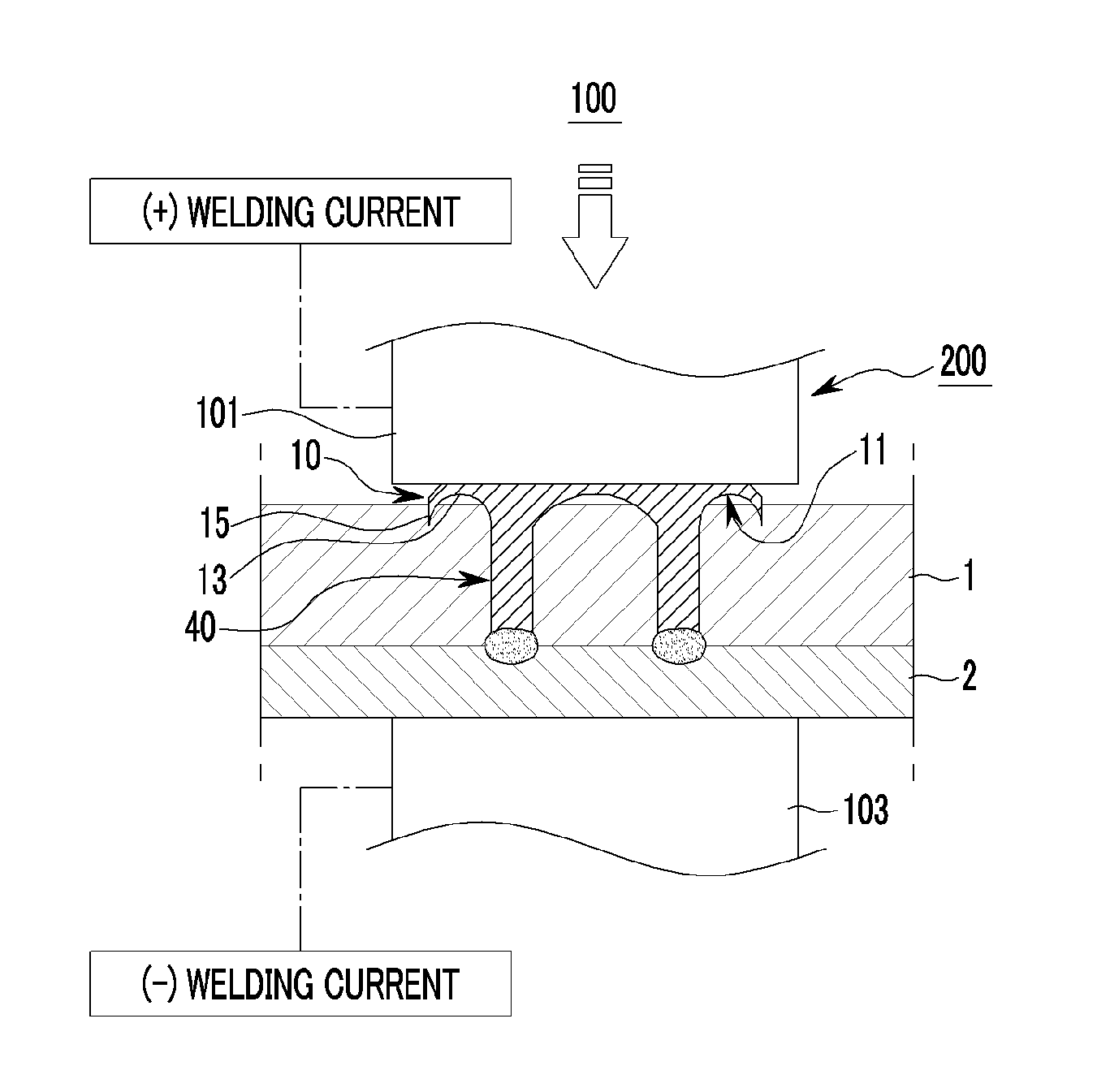 Self piercing projection welding rivet, and joined structure and joining method using the rivet