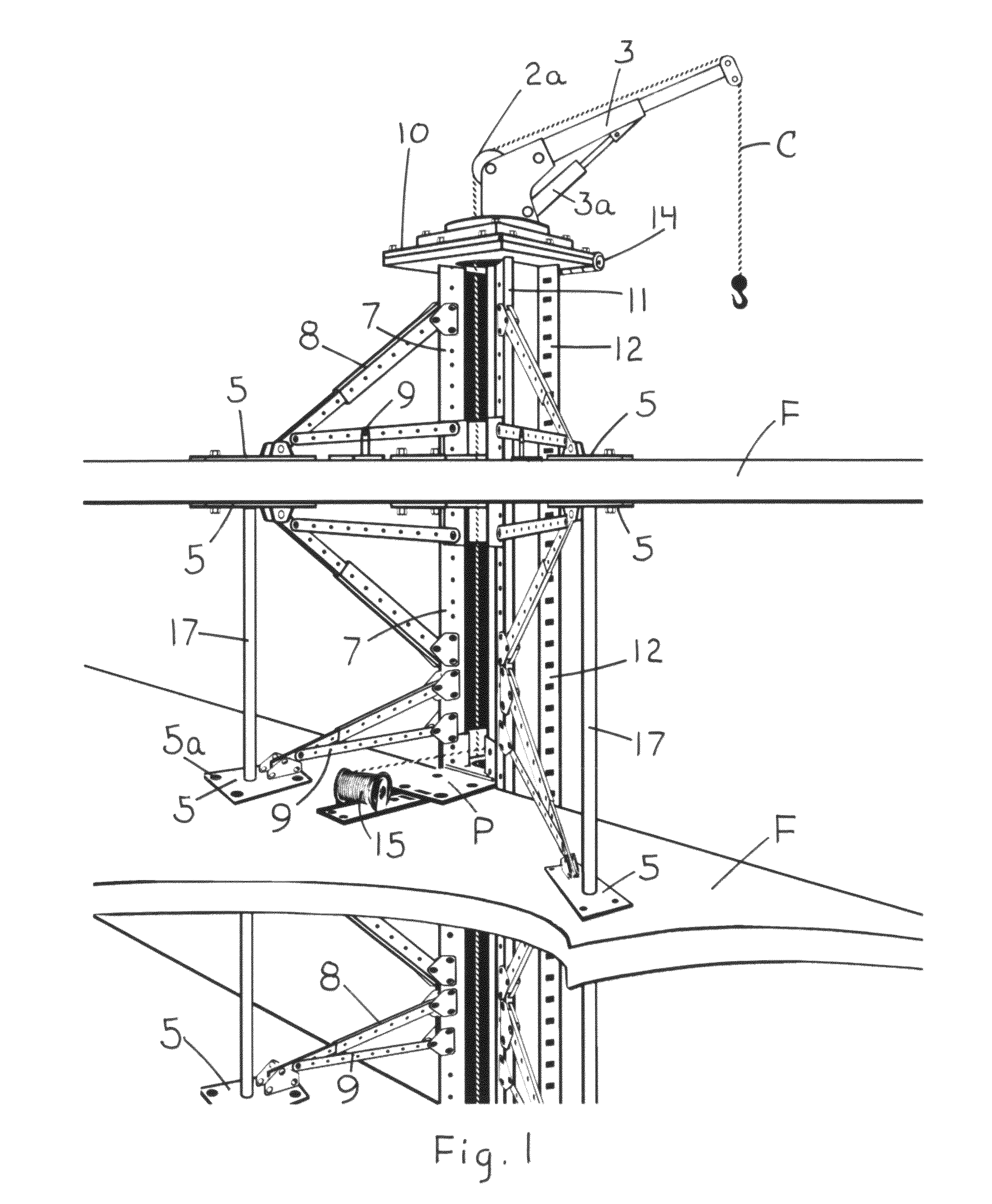 Self-climbing hoist, deck and scaffold platform system