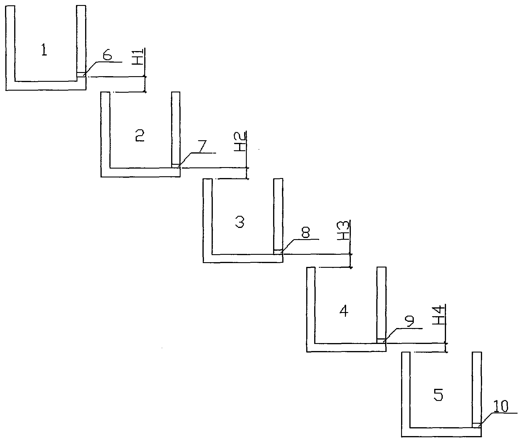 Treatment method of waste water generated by mining weathering crust eluvial type rare earth mine