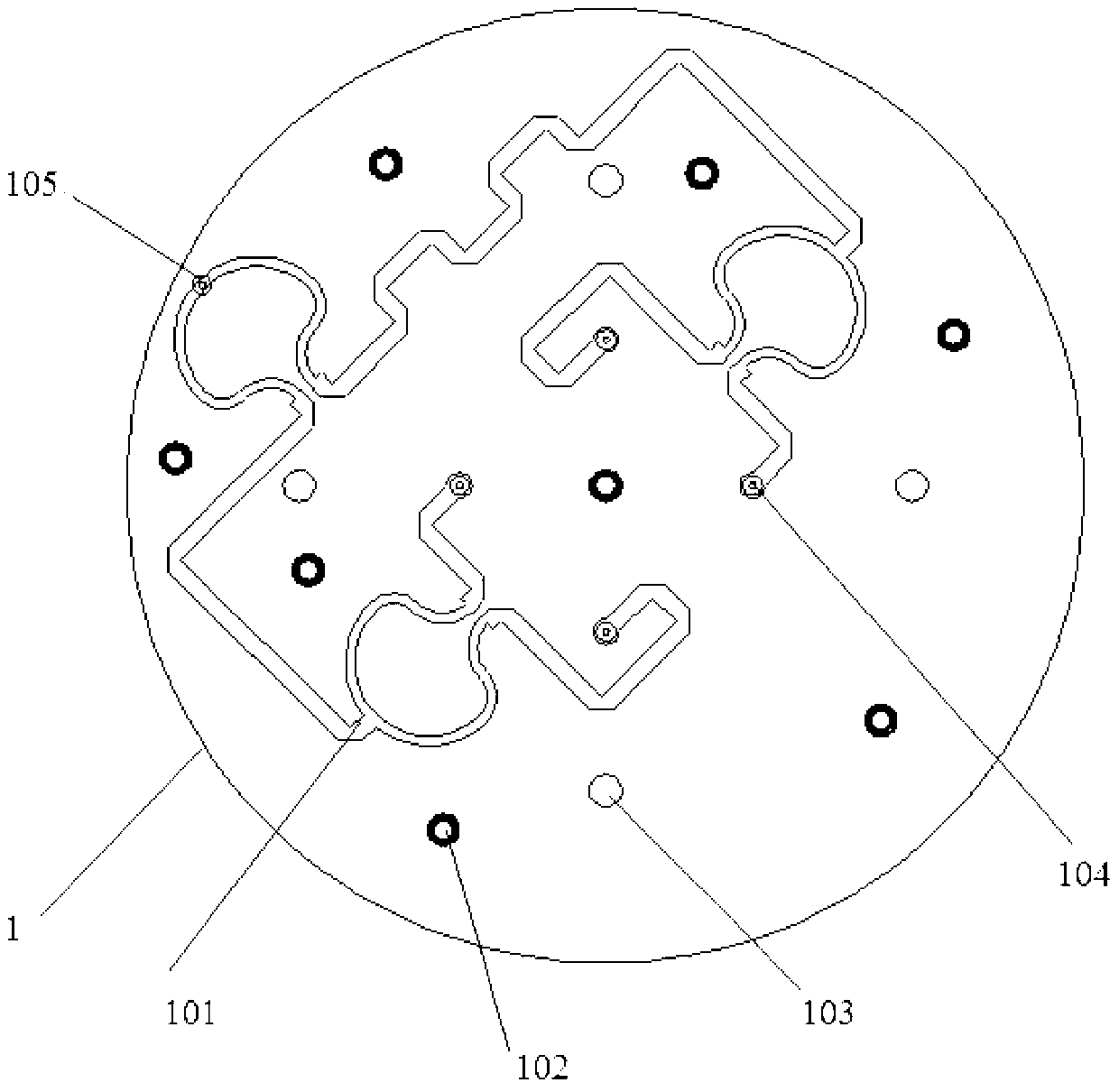 Multi-frequency wide-beam circular polarization antenna