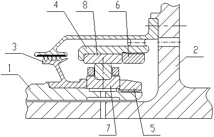 Intermediate fulcrum outer ring supporting structure of engine