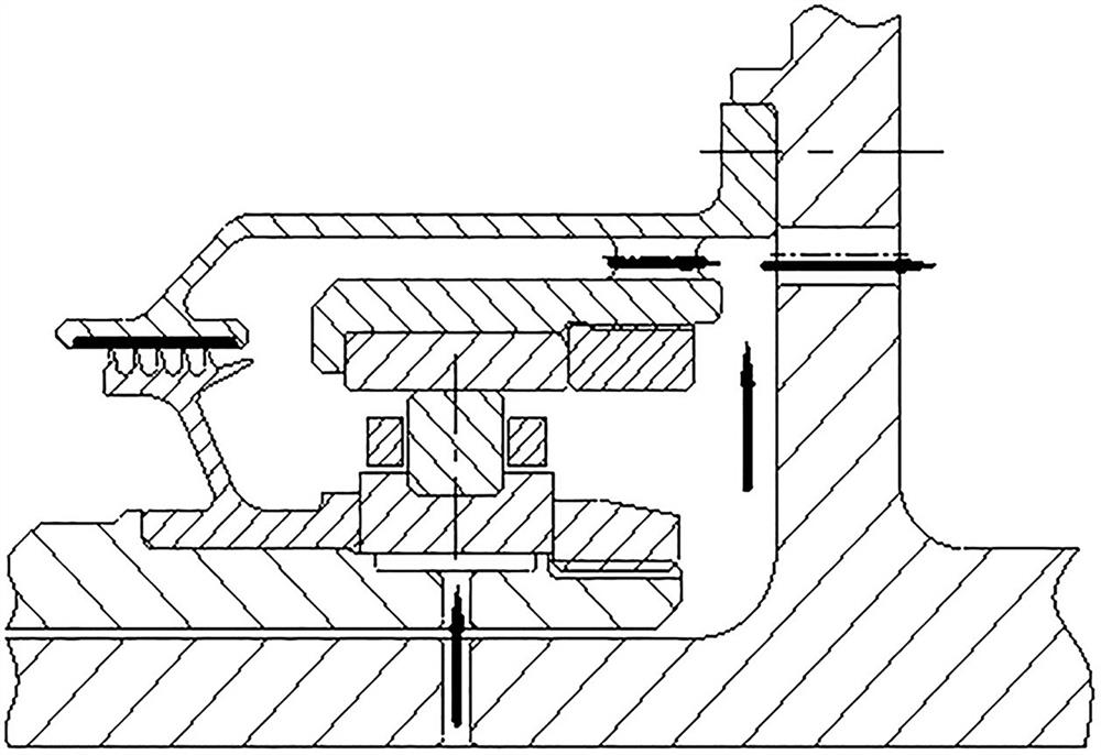 Intermediate fulcrum outer ring supporting structure of engine