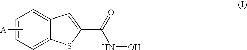 Thiophene and benzothiophene hydroxamic acid derivatives