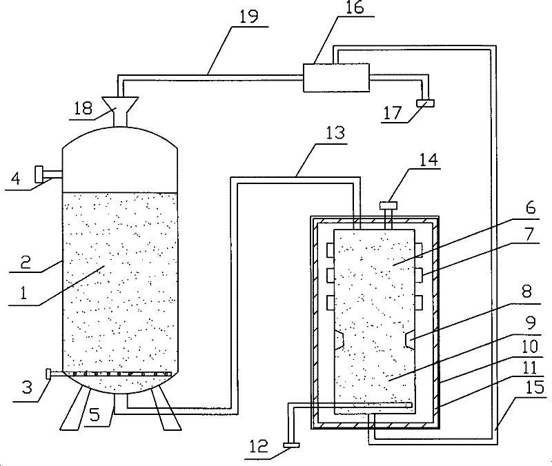 Method for regenerating activated carbon by ultrasound and device thereof