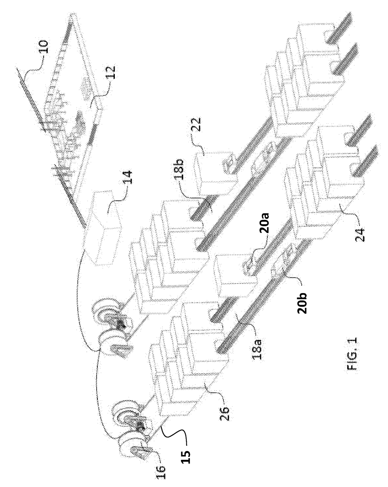 Ridgeline cable drive electric energy storage system