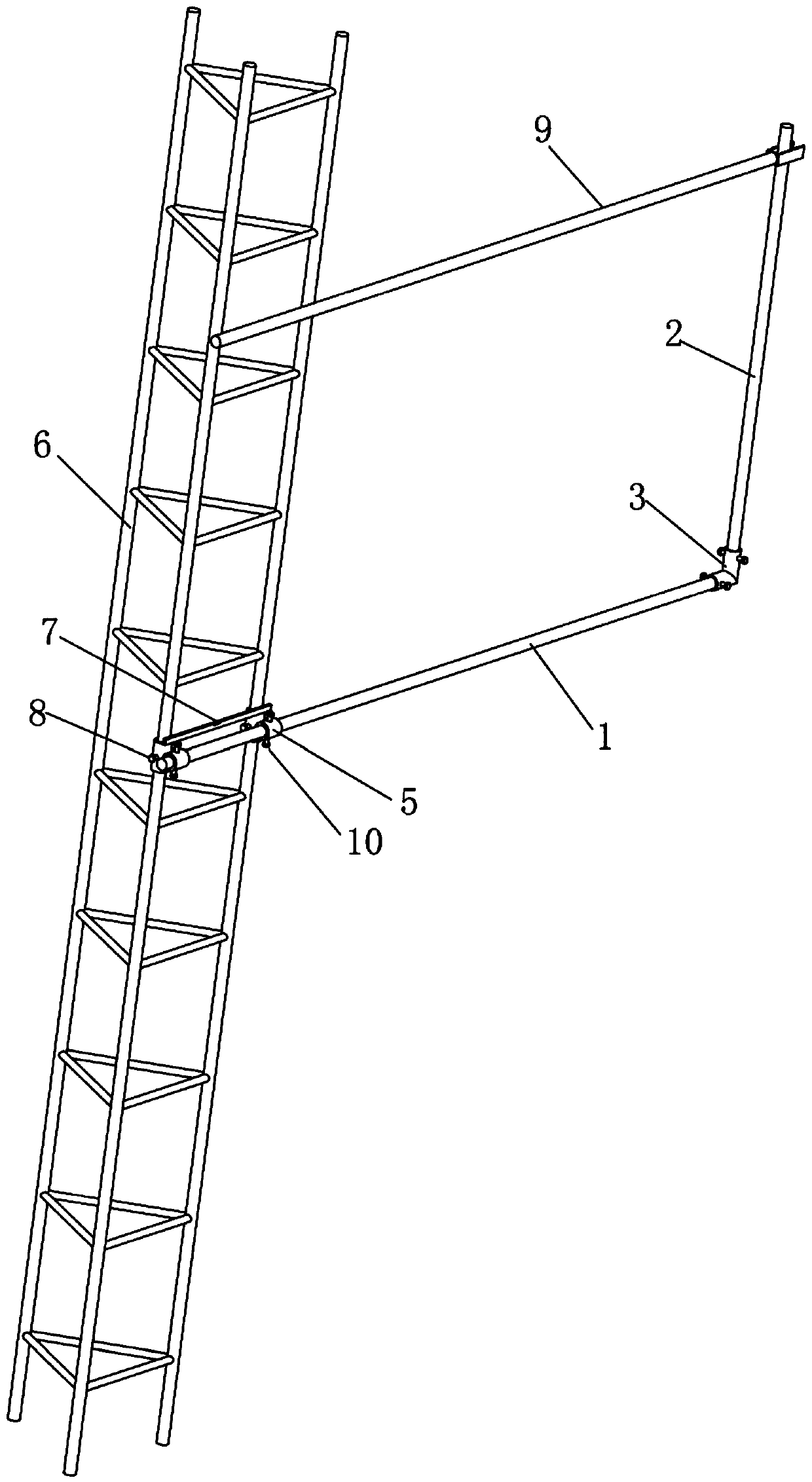 A method for installing a wind power generation wind measuring tower bracket