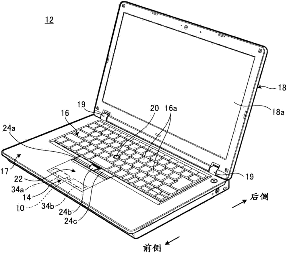 Electronic apparatus having a switch device