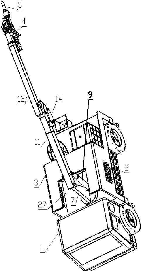 On-board wet spraying manipulator system and use method thereof