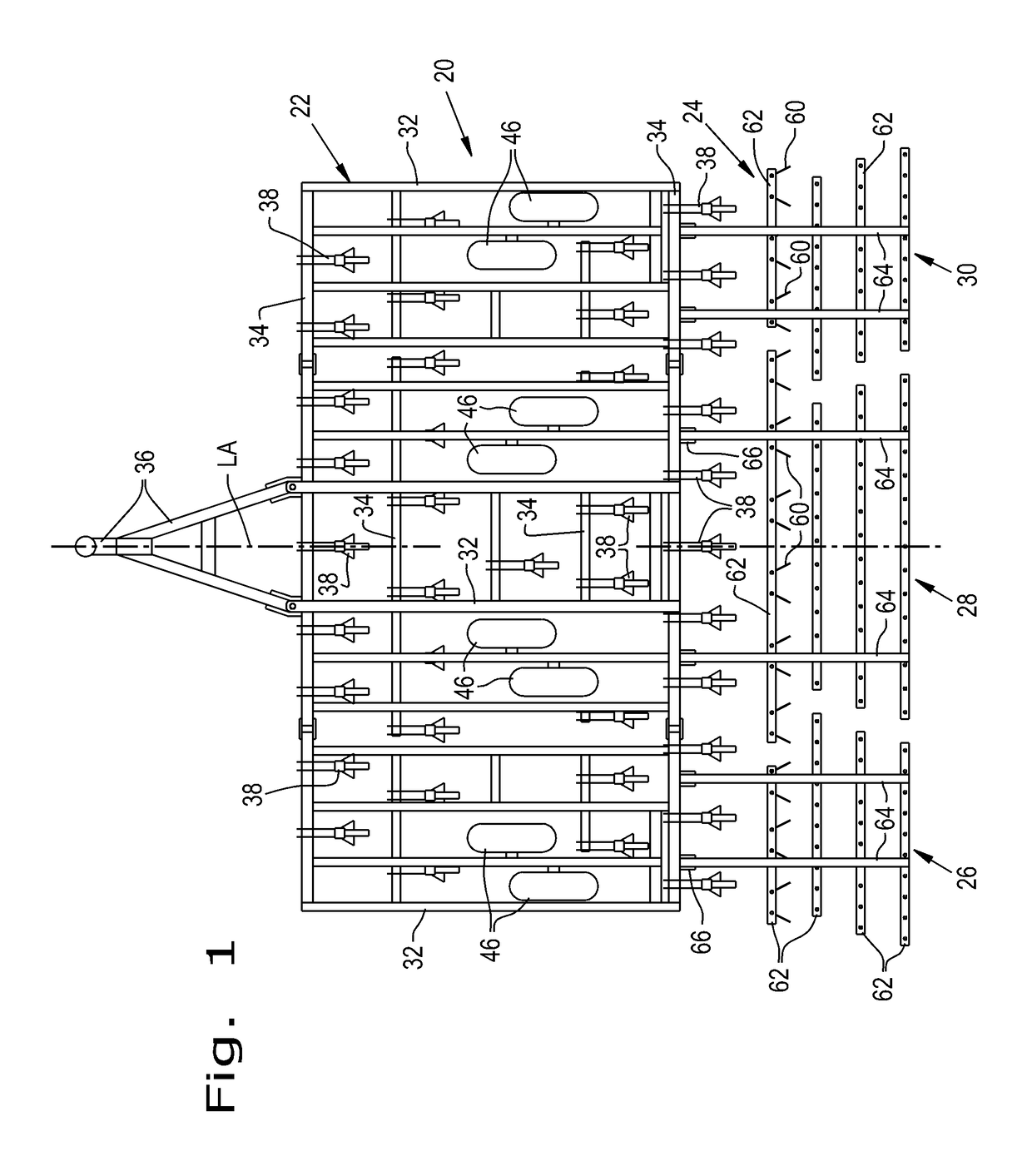 Agricultural implement with boltless tines