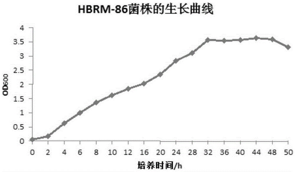 Rubber tree growth-promoting rhizobacterium strain HBRM-86 and application thereof