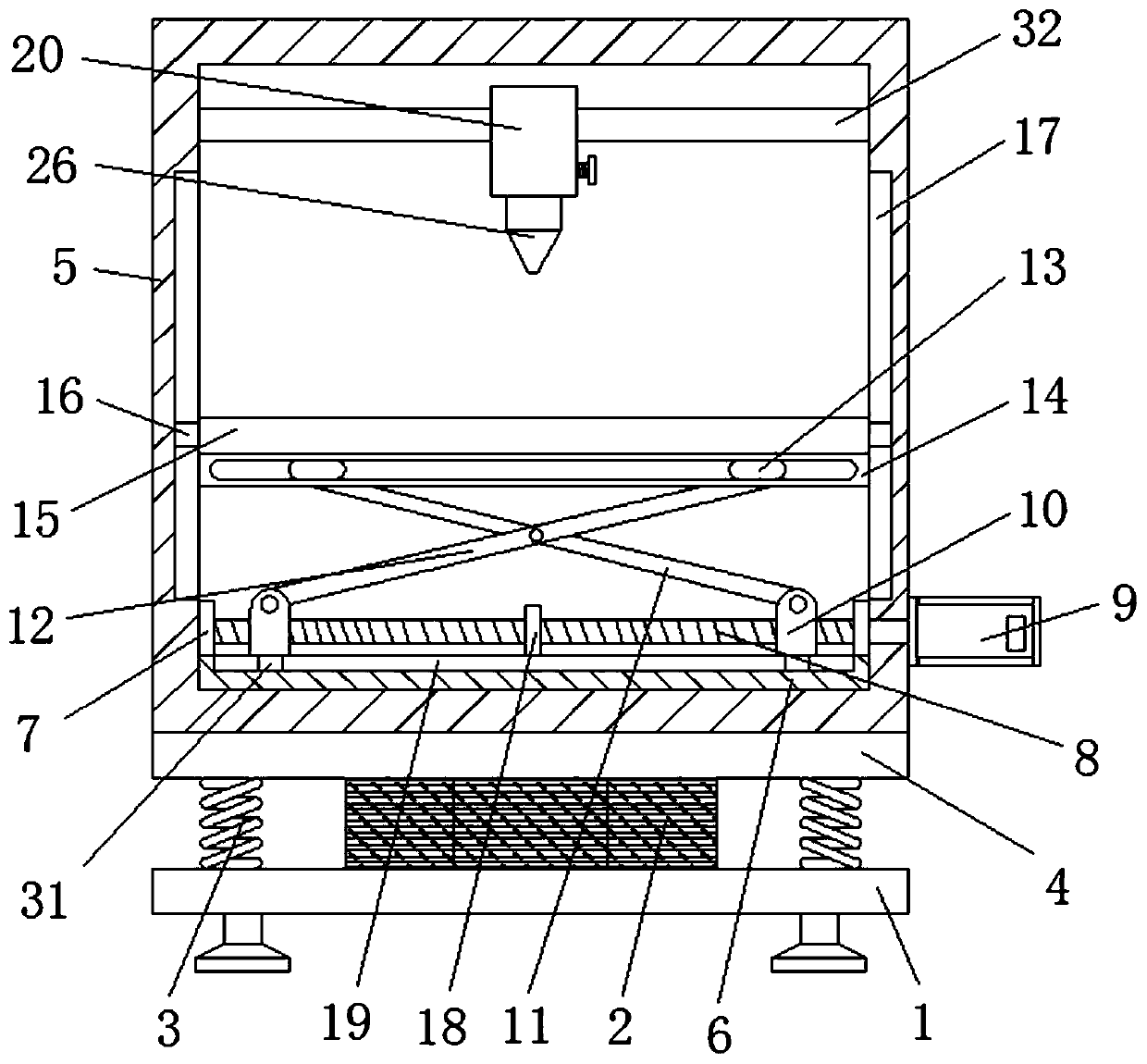 Ascending and descending mechanism of 3D printer and ascending and descending method thereof