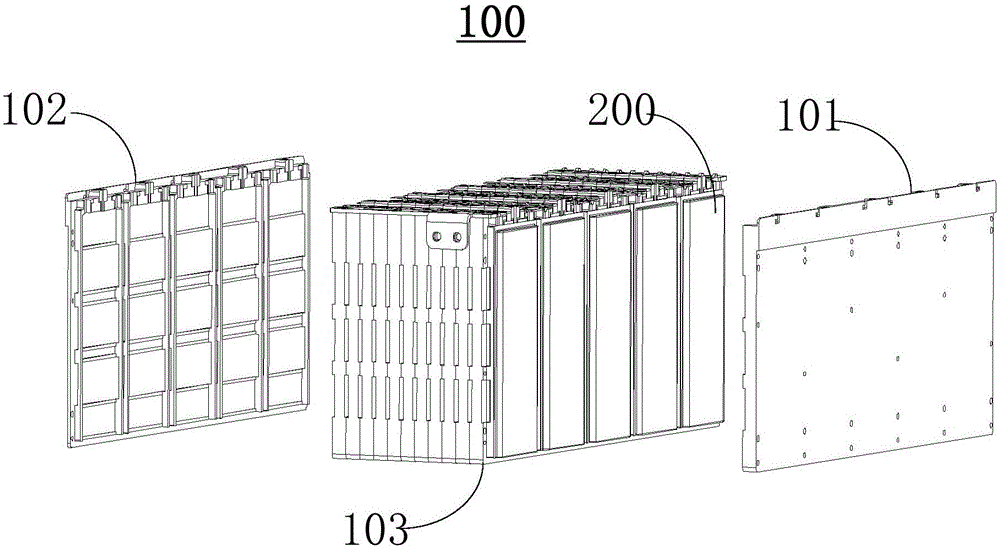 Oriented-gas discharge battery module and power battery