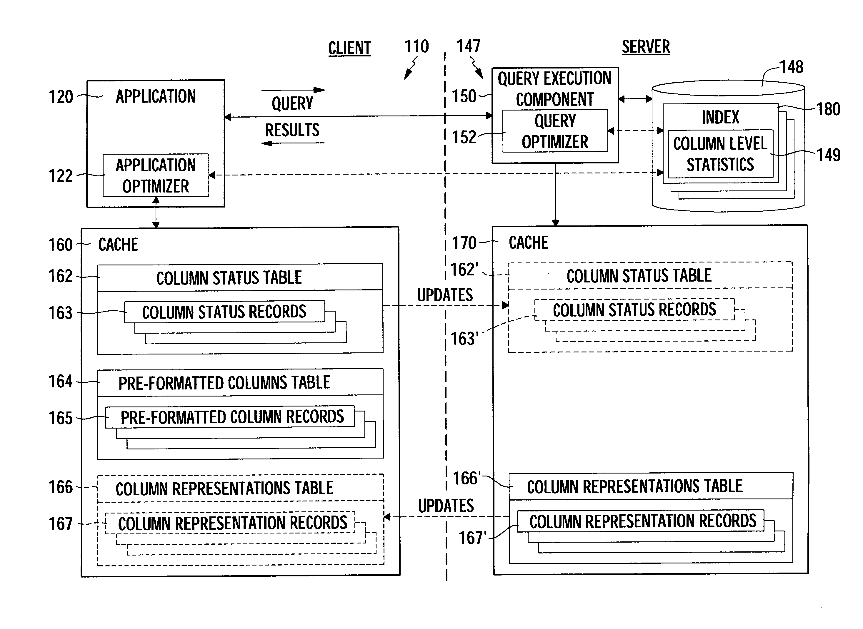 Pre-formatted column-level caching to improve client performance