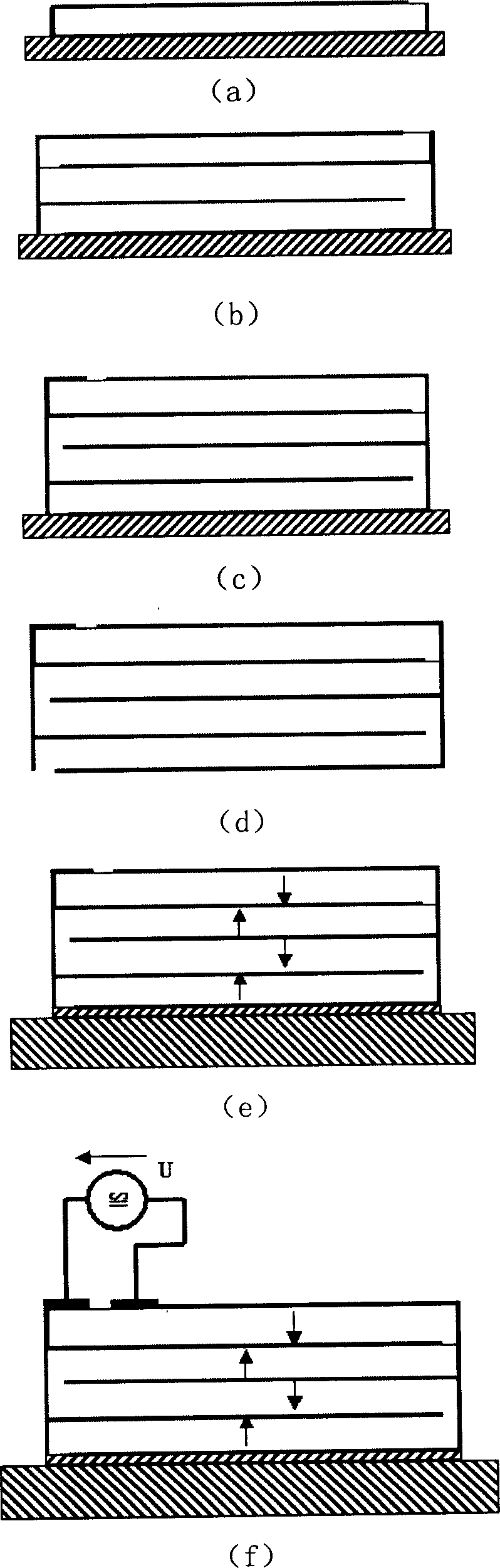 Multilayer film piezoelectric element of micro-actuator for hard disk and method for making same