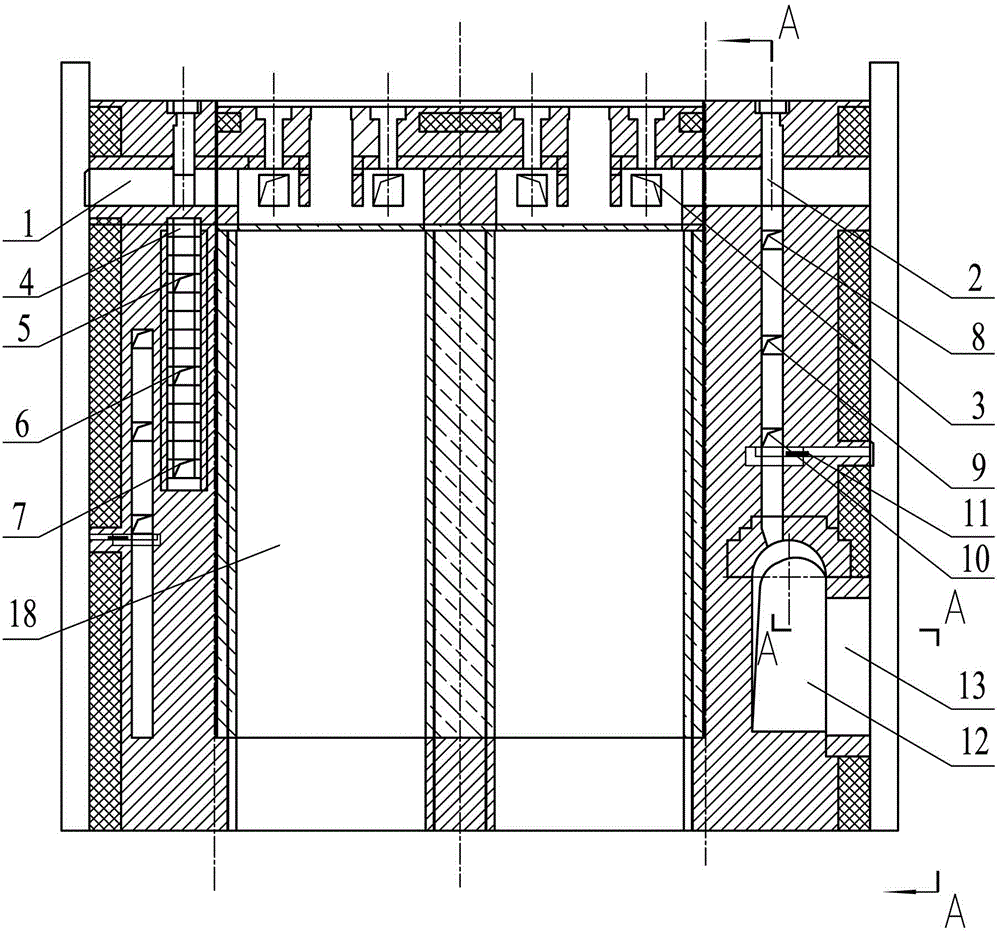 A kind of tank calciner volatile matter channel