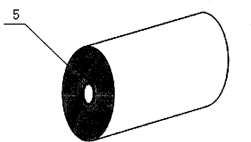 Process for forming lining plastic core pipe of round thin-film capacitor by heat sealing