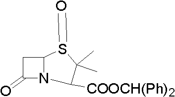 Method for preparing penicillanic acid sulfoxide diphenyl methyl ester