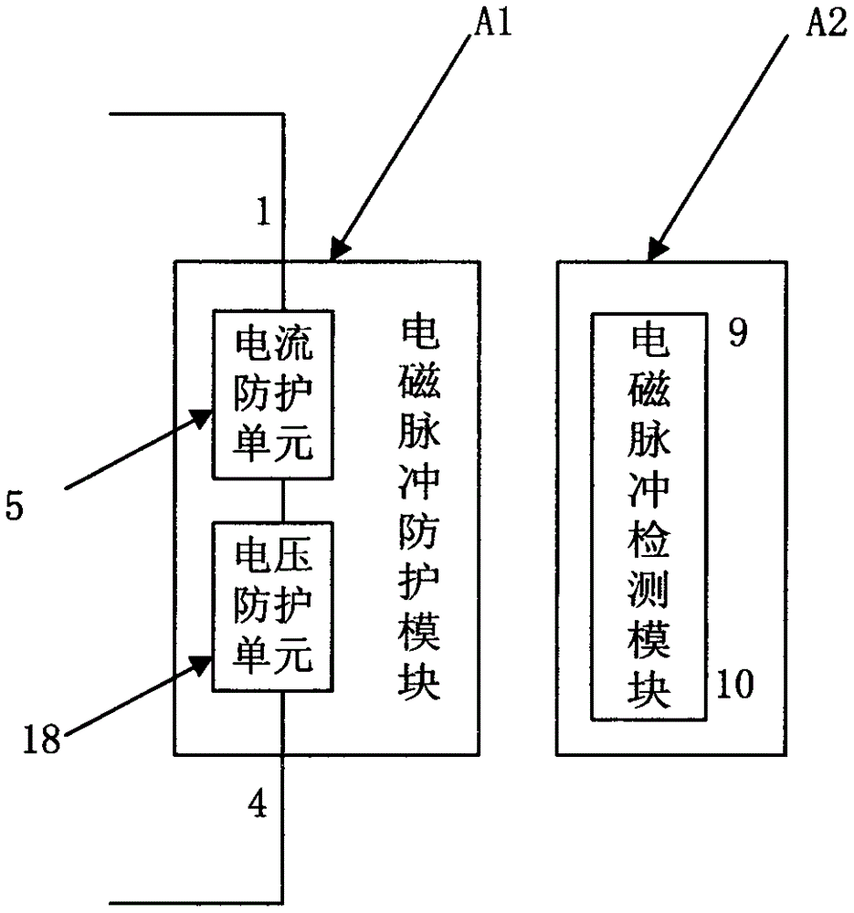 Electromagnetic pulse protecting device