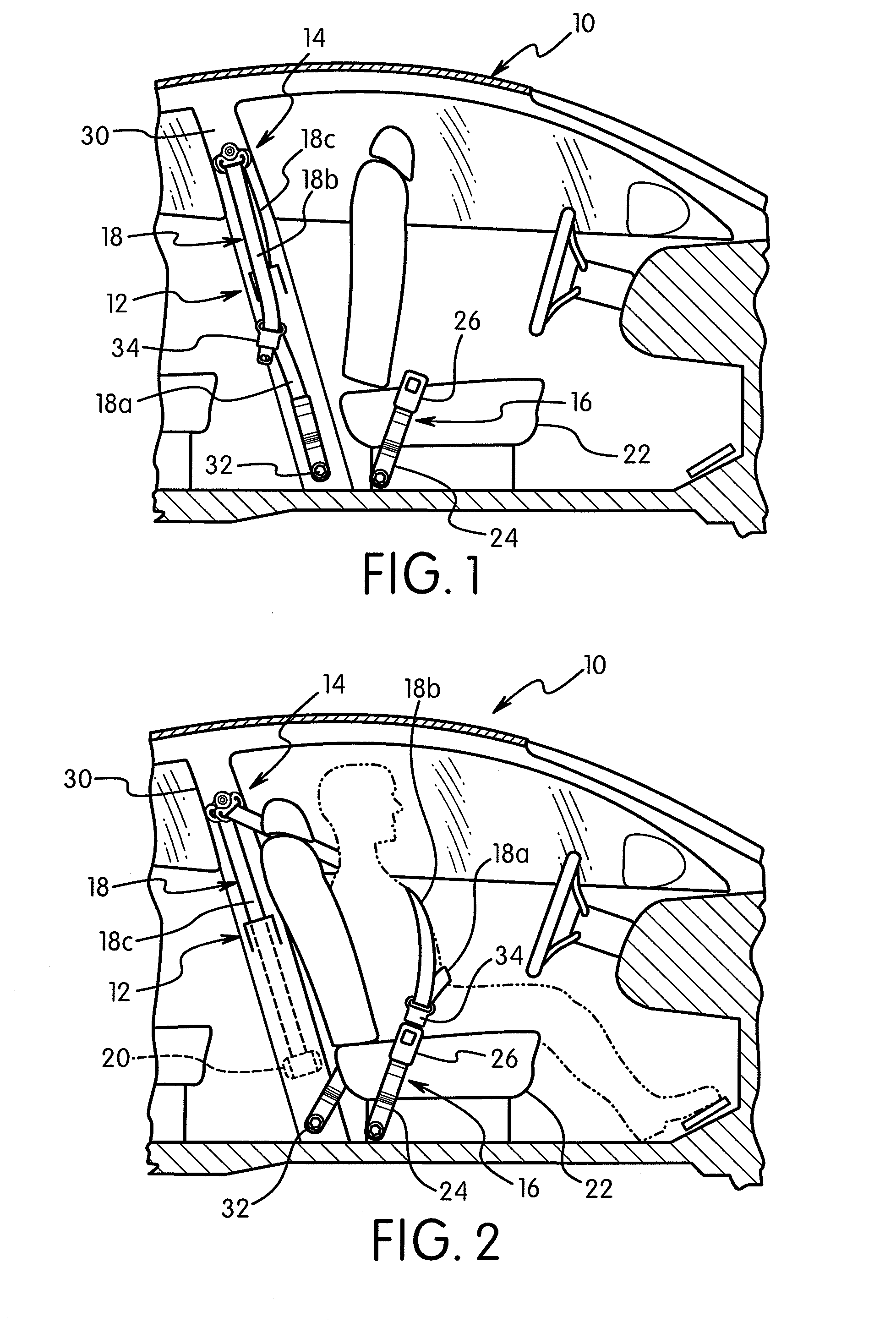 Vehicle seat belt guiding device