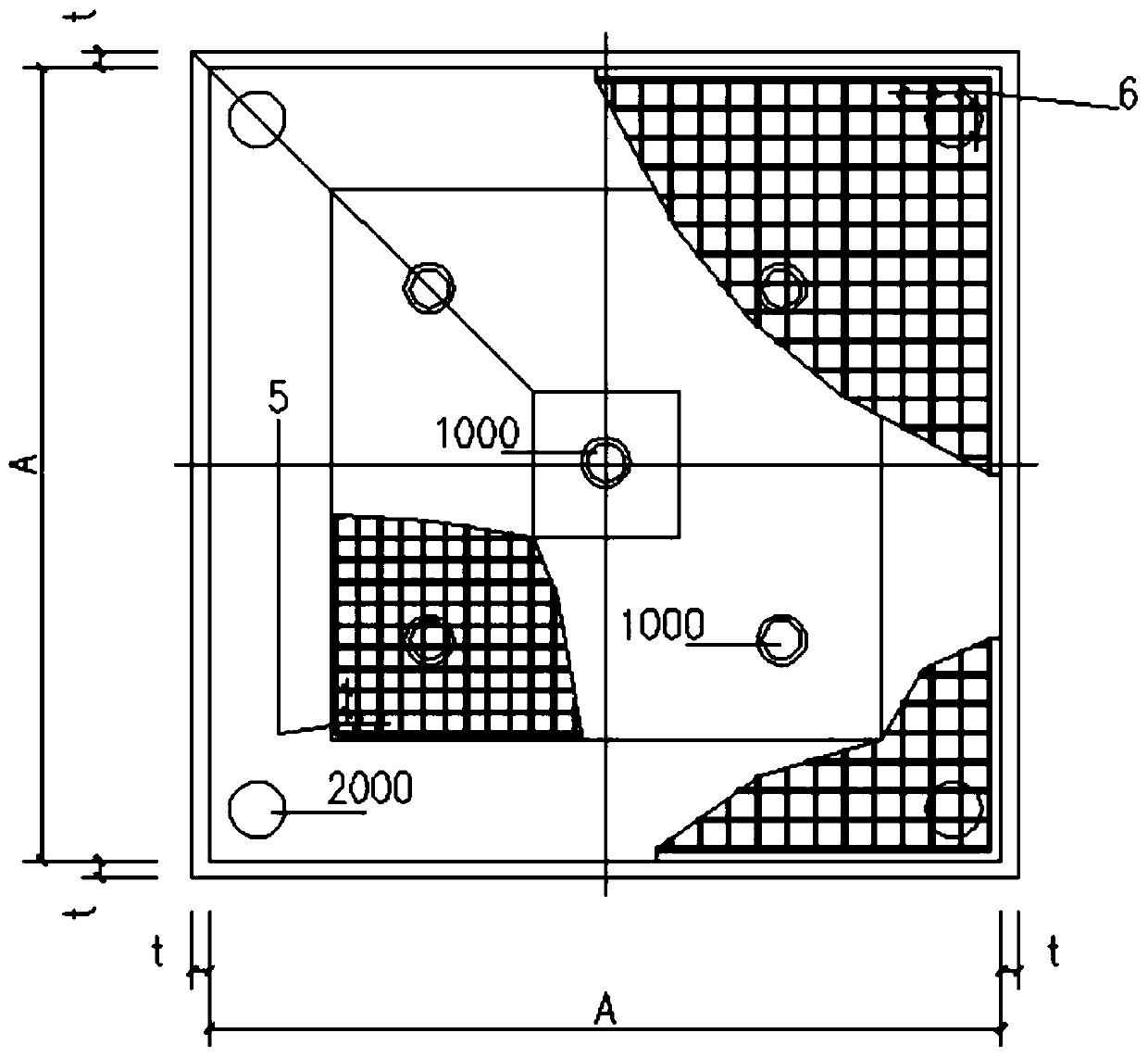 Composite foundation for collapsible loess region and construction method