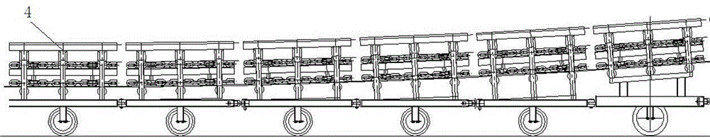 Phosphor block belt conveyor capable of performing curved running and curved operation