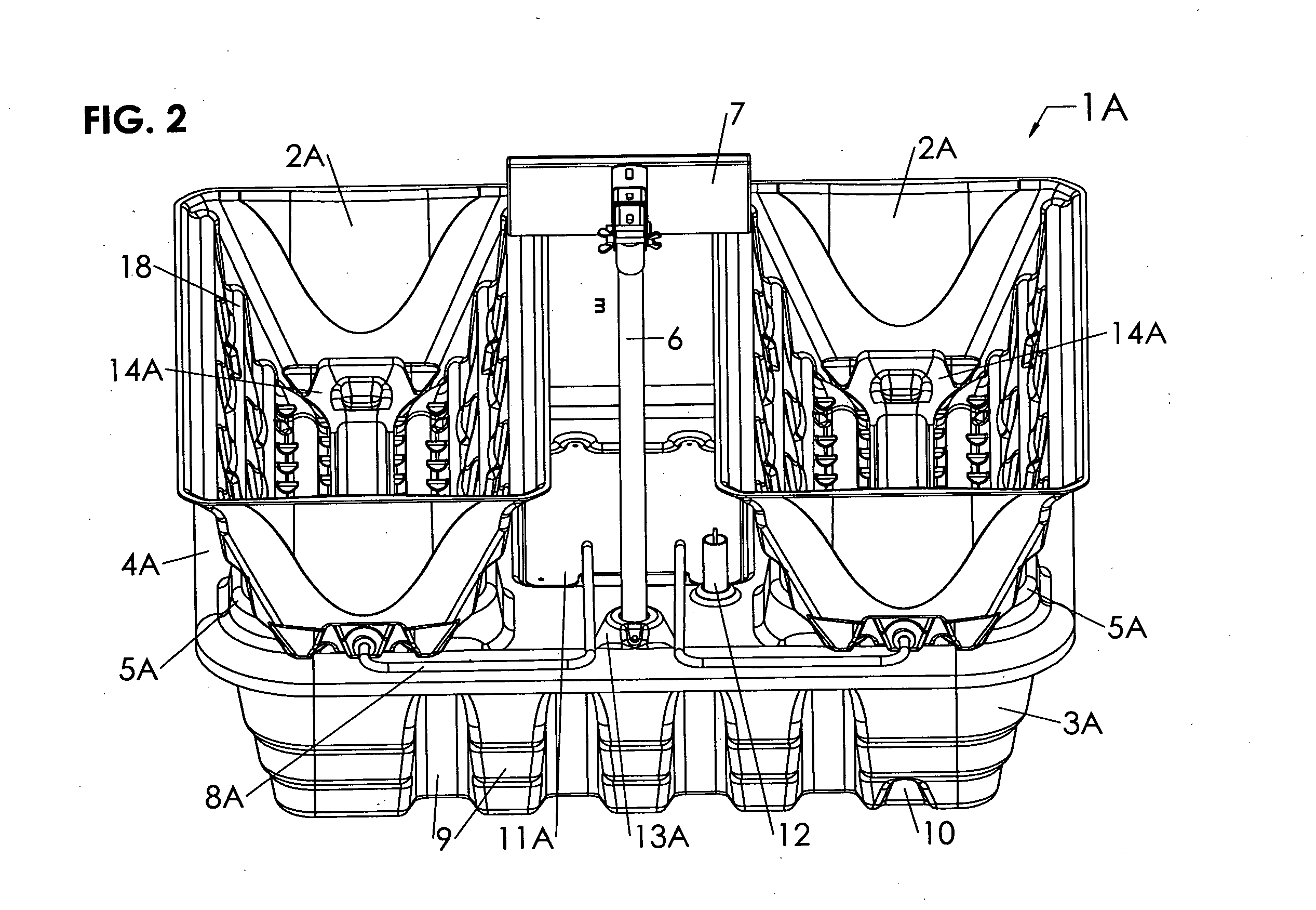 Planter for hybrid container-gardening system