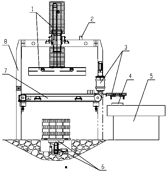 Green brick stacking robot