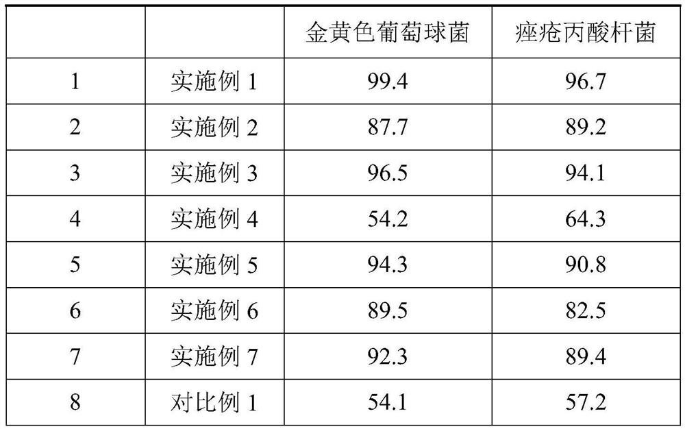 Skin care composition for brightening and removing acnes and preparation method thereof