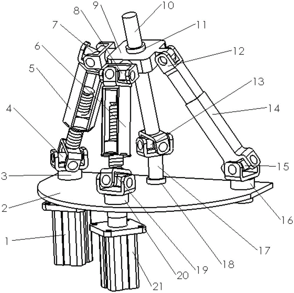 Wheel-leg composite spherical surface parallel mechanism