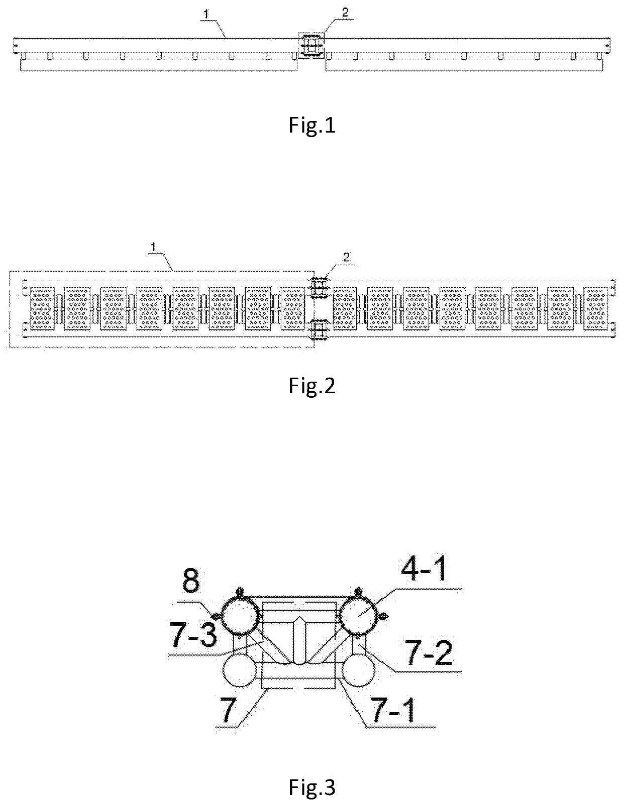 Quickly-detachable airbag-type floating breakwater