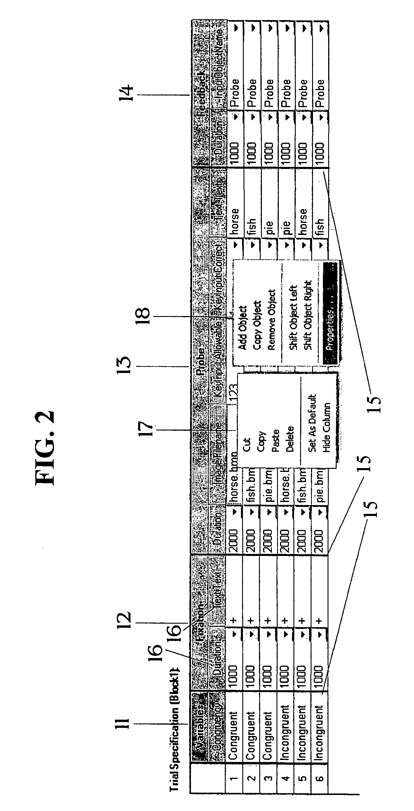 Psychology hierarchical experiment spreadsheet with pre-release event time synchronization