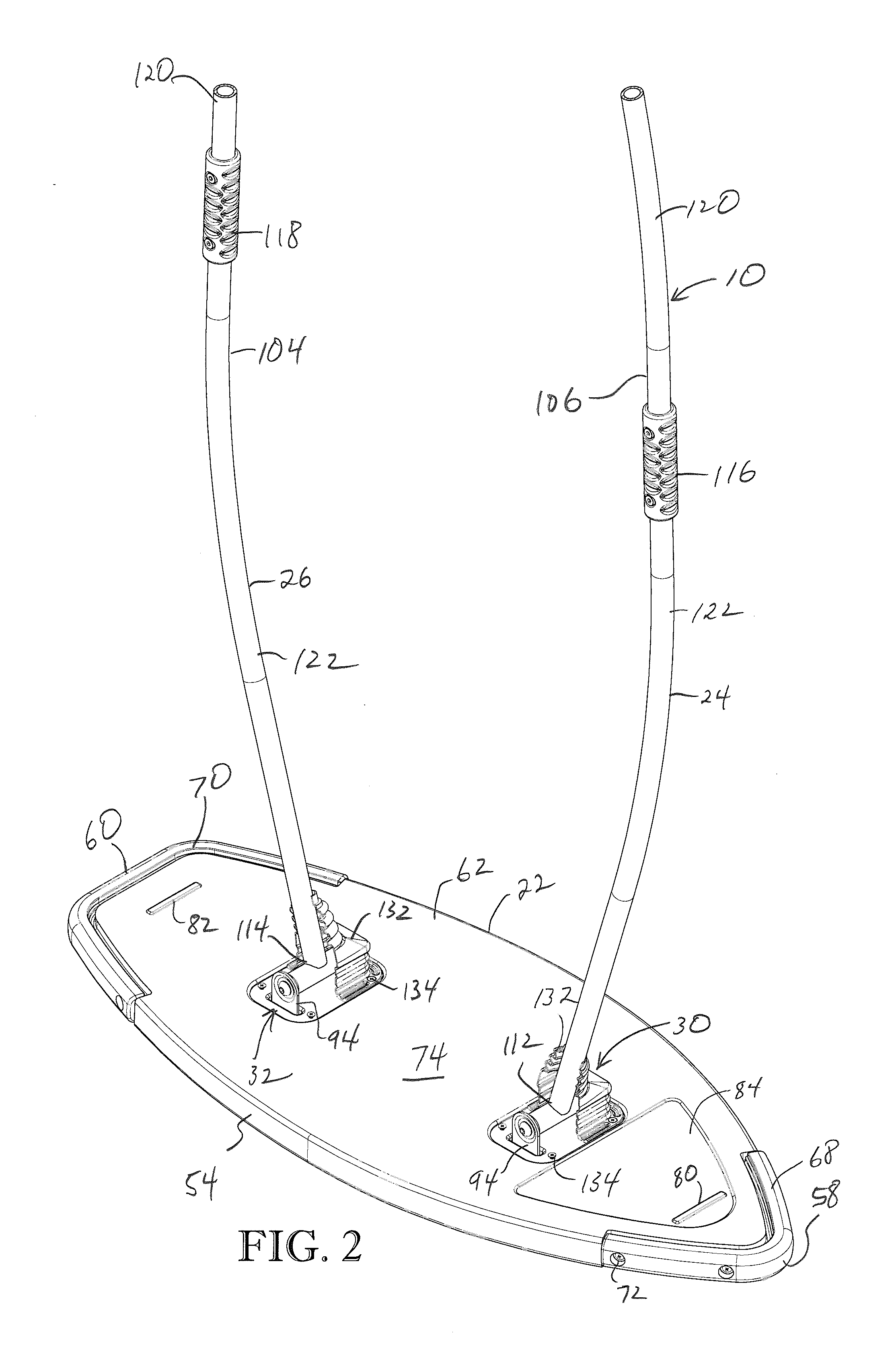 Stand-on playset swing