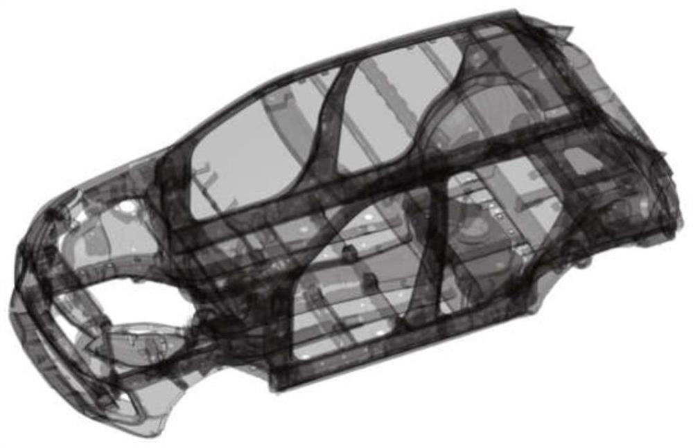 Whole vehicle road noise simulation benchmarking method based on virtual road surface