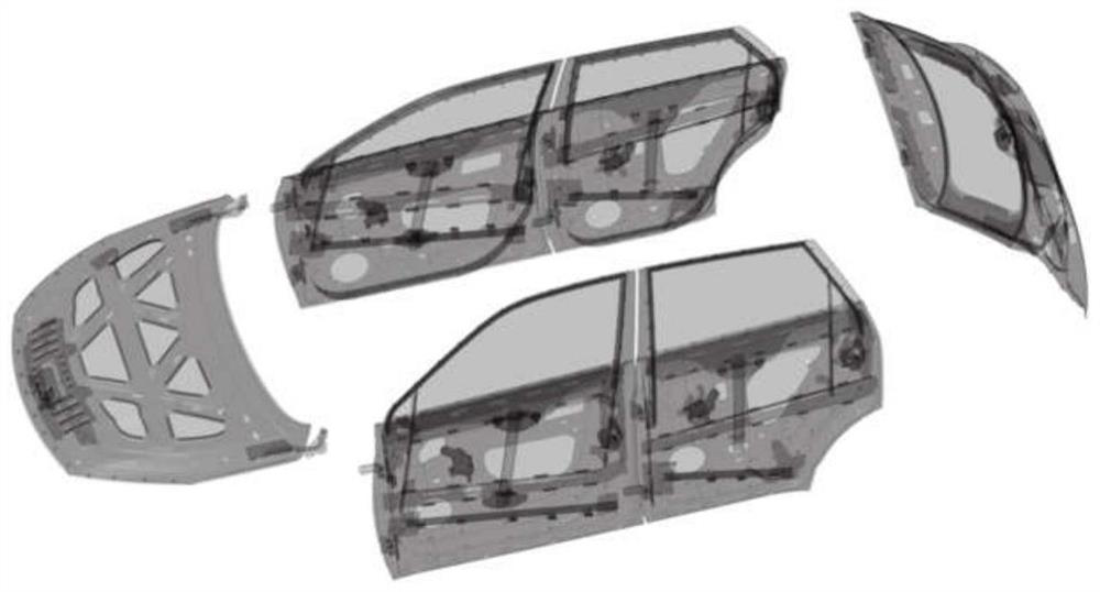 Whole vehicle road noise simulation benchmarking method based on virtual road surface