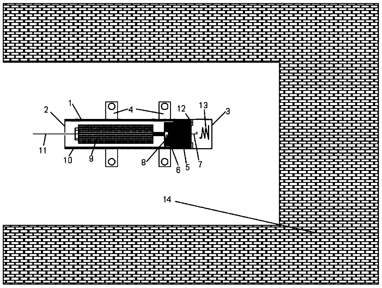 In-tunnel micro-seismic monitoring sensor protection device and using method thereof