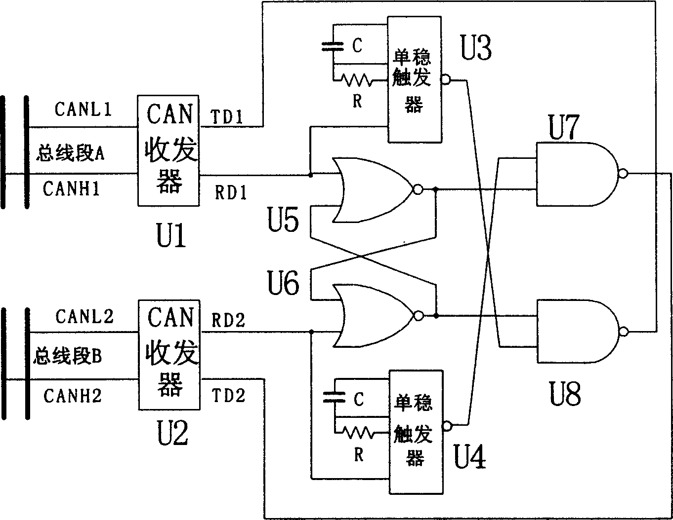 Controller local net bus physical relay