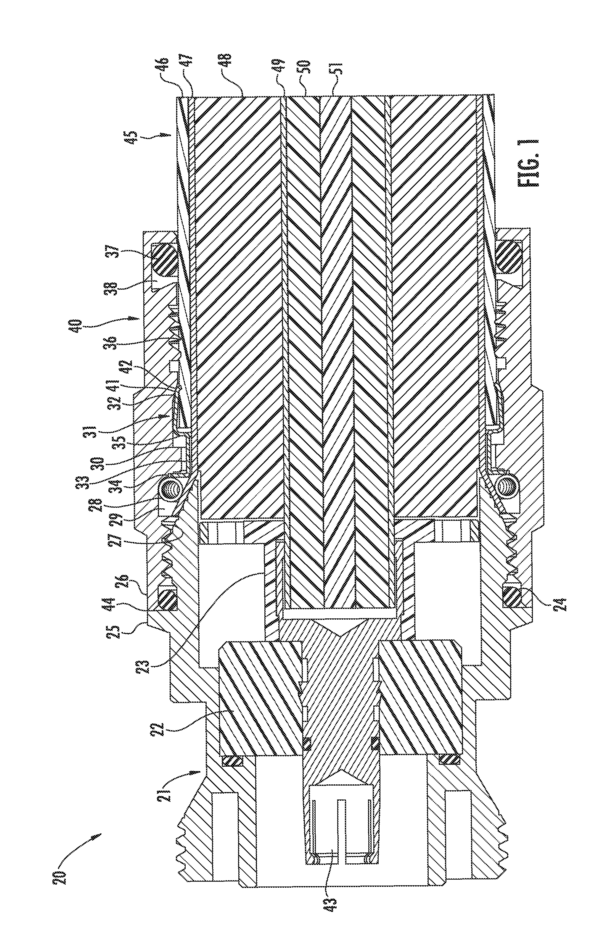 Coaxial cable connector having jacket gripping ferrule and associated methods