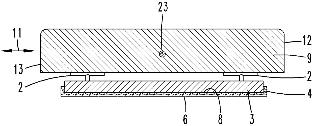 Cleaning device with a motor-driven oscillating plate