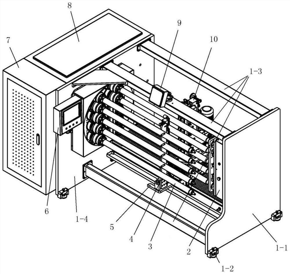 Semi-automatic five-shaft dividing and cutting machine