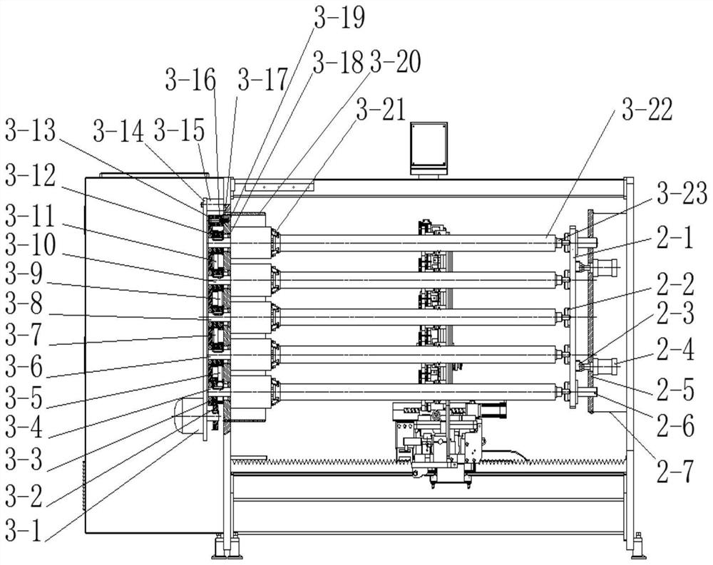 Semi-automatic five-shaft dividing and cutting machine